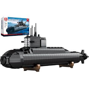 Reobrix Military Nuclear Submarine Building Sets for Adults, Nuclear Submarine Toy Model Kit with Lights 800, Technical Collectible Home Office Decor, Army Building Toys for Adult 14+(1498 PCS)
