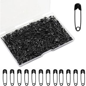 300Pcs Safety Pins, BetterJonny Colored Nickel Plated Steel Safety Pins 32mm Small Metal Safety Pins with Storage Box for Craft,Jewelry Making,Sewing(15 Colors)
