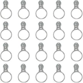 Honbay 20PCS Zinc Alloy #5 Silver Ring Star Zipper Head Fashion Coil Zipper Puller Metal Zipper Sliders for Luggages Purses Bags Clothes Shoes (C)
