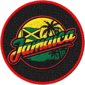Jamaica Patch Embroidered Iron on Patches for Clothes Backpacks Bags Jeans Jackets Size 3" ID45095
