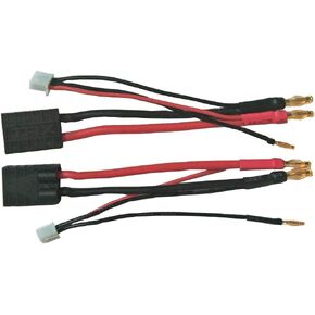 2pcs Battery Harness 4mm Bullet Connector with Discharge Wire Compatible with Slash/Rustler/Stampede/Bandit/e Revo Rc Car 2S Hardcase Lipo Battery
