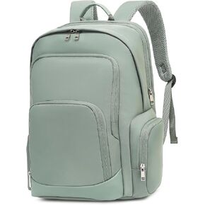 Large Travel Laptop Backpack, Carry on Backpack, 17.3 Inch Durable Business Work Sport Laptop Backpack with USB Port, Water Resistant Rucksack Book Bag Gifts for Men Women, Green