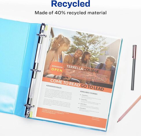 Avery Dividers for 3 Ring Binders, 5 Tab Binder Dividers, Three-Pocket Plastic Binder Dividers with Corner Lock, Insertable Big Tabs, Multicolor, Works with Sheet Protectors, 1 Set (11273) in Saudi Arabia