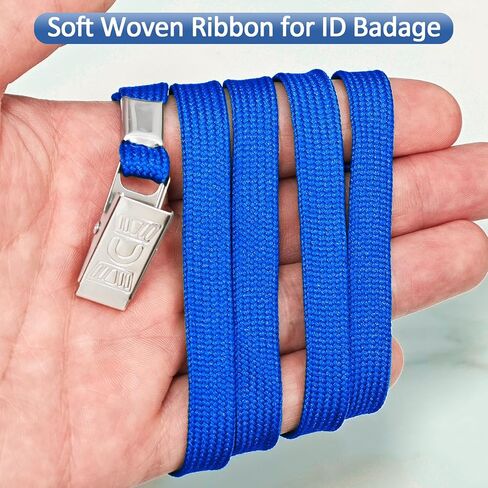 Beieverluck 200 Pack Badge Lanyards Bulk Lanyard with Bulldog Clip Neck Cruise Flat Lanyard for ID Card Badge Holders in Saudi Arabia