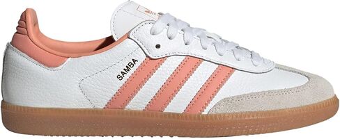 adidas Women's Samba OG Sneakers, Off White/Collegiate Purple/Preloved Green, Size 10 in Saudi Arabia