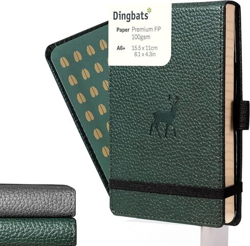 Dingbats* - Wildlife Lined Reporter A6 Notebook - PU Leather Hardcover Pocket Journal for Work, Travel - Pocket, Elastic Closure, Pen Holder, Bookmark in Saudi Arabia