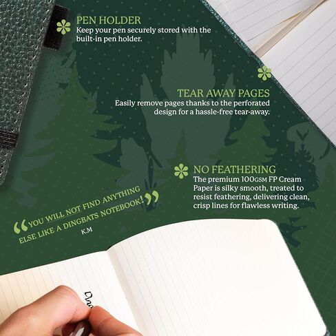 Dingbats* - Wildlife Lined Reporter A6 Notebook - PU Leather Hardcover Pocket Journal for Work, Travel - Pocket, Elastic Closure, Pen Holder, Bookmark in Saudi Arabia