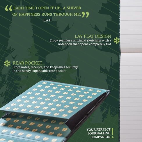 Dingbats* - Wildlife Lined Reporter A6 Notebook - PU Leather Hardcover Pocket Journal for Work, Travel - Pocket, Elastic Closure, Pen Holder, Bookmark in Saudi Arabia