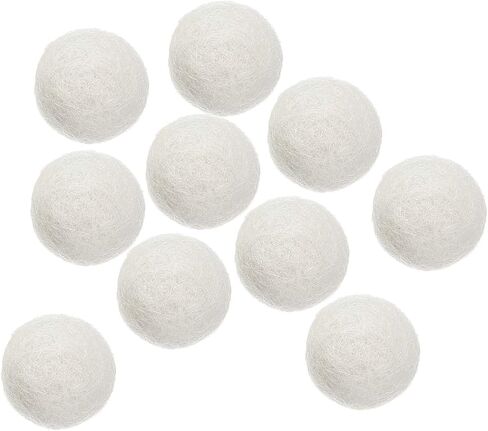 PATIKIL Wool Felt Balls Beads Wool Felting Pom 2cm 20mm White for Home Crafts Handcrafts Project DIY Pack of 10 in Saudi Arabia
