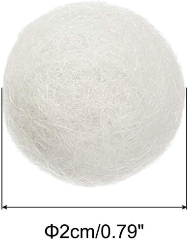 PATIKIL Wool Felt Balls Beads Wool Felting Pom 2cm 20mm White for Home Crafts Handcrafts Project DIY Pack of 10 in Saudi Arabia