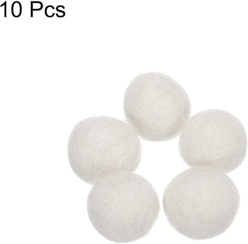 PATIKIL Wool Felt Balls Beads Wool Felting Pom 2cm 20mm White for Home Crafts Handcrafts Project DIY Pack of 10 in Saudi Arabia