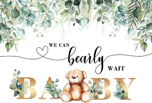 يمكننا أن ننتظر Bear Bear Backdrop Spring Green Green Watercons in Kuwait
