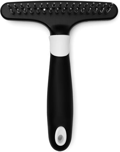 Fuller Brush Undercoat Pet Rake - 33 دبابيس فولاذية مدببة متينة أقحم في رأس البولي بروبيلين - مقبض مطاطي مصمم بشكل مريح - تقليل التشابك ، قم بإزالة المعطف الفضفاض للعرف الخالي من السقيفة in Kuwait
