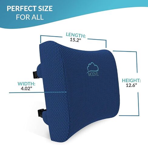 MODVEL Lumbar Support Pillow for Office Desk Chair - Memory Foam Back Cushion (MV-101) in Saudi Arabia