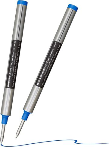 Monteverde Rollerball Refills to Fit Montblanc Rollerball LeGrand, Medium Point, Black Ink, 2-Pack Blister, Premium Writing Performance in Kuwait
