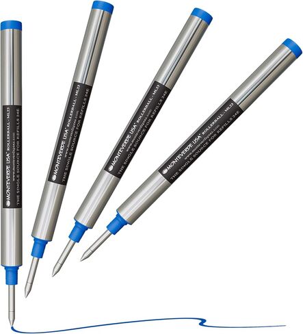 Monteverde Rollerball Refills to Fit Montblanc Rollerball LeGrand, Medium Point, Black Ink, 2-Pack Blister, Premium Writing Performance in Kuwait