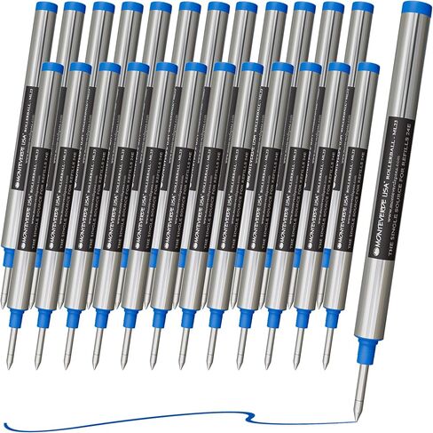 Monteverde Rollerball Refills to Fit Montblanc Rollerball LeGrand, Medium Point, Black Ink, 2-Pack Blister, Premium Writing Performance in Kuwait