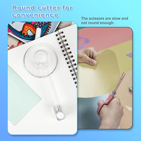Circle Cutter, Circle Paper Cutter for 58 mm/2.25 inch Button Maker, Adjustable Multi-Size Button Maker Round Circular Cutter, 70mm/2.76 inch to 210mm/8.27 inch Diameter in Kuwait