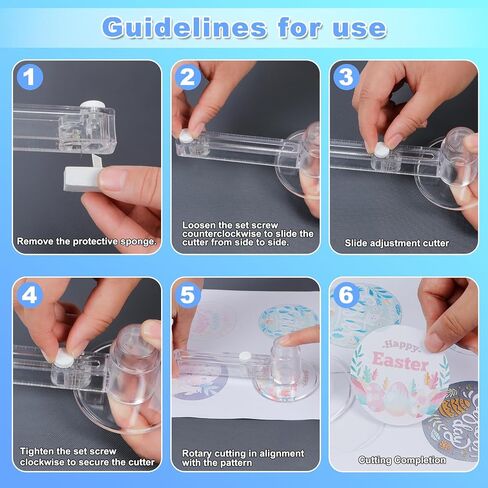 Circle Cutter, Circle Paper Cutter for 58 mm/2.25 inch Button Maker, Adjustable Multi-Size Button Maker Round Circular Cutter, 70mm/2.76 inch to 210mm/8.27 inch Diameter in Kuwait