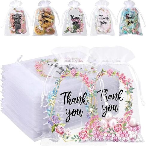 LXKBD 50pcs أكياس أورجانية لصالح حفلة استحمام الطفل ، 4 × 6 بوصة صغيرة الأزرق الأزرق الشبكية حقيبة هدايا عيد ميلاد الصبي in Kuwait