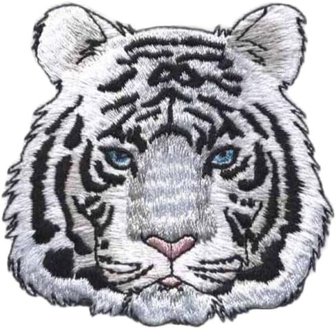 1 PCS Tiger Head مثيرة للاهتمام رسومات تصحيح الحديد المزيف على الخياطة على الشعار (2.7x2.6 بوصة) in Kuwait