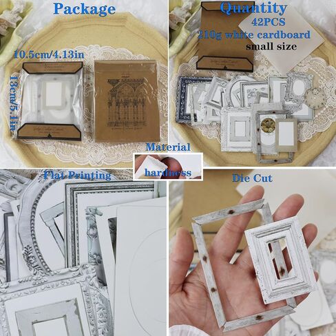Vintage Junk Journal Items Kit Pre Cut Paper Cards Cutout Cardstock Art Aesthetic Decor Hollow Out Craft Elements Small Embellishments Supplies for Adults Scrapbook Pack (Characters) in Saudi Arabia