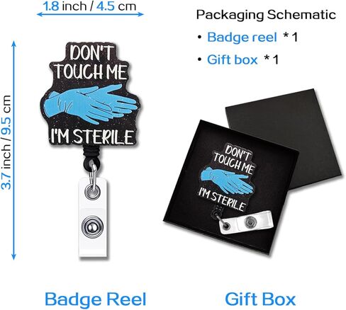 YAZMEEN Inspirational Retractable Badge Reel with Alligator Clip I'm Unstoppable ID Card Badge Holder T-Rex Dinosaur Badge Funny Black Glitter Badge Reel Gift for Office Worker Nurse Doctor Teacher in Kuwait