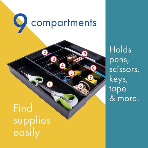 Dial Industries Expandable Office Drawer Desk Organizer Storage Tray in Kuwait