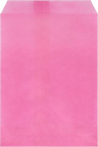 Quotidian Baby Pink Flat Small Greaseproof Paper Bags 3" x 5" (8 x 13.3cm) Pack of 100 - Party Favors Cookies Candy Snacks Doughnut in Kuwait