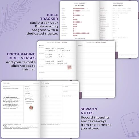 Clever Fox Christian Hourly Weekly Planner – Goal Setting Planner with Time Slots, Monthly Budget, Sermon Notes, Bible Reading Tracker (Lavender) in Saudi Arabia