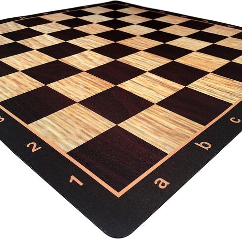 نحن ألعاب Mousepad Chess Board 20 in. مع تصميم الحبوب الخشبية الواقعية - حصيرة شطرنج البطولة الممتازة ، لوحة شطرنج مثالية للبالغين in Kuwait