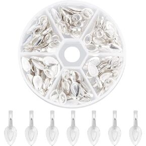 PH PandaHall 108 Pcs 10mm Flat Round Tibetan Style Alloy Glue on Flat Pad Bails Pendants Charms Connector Hanger 18x10mm for Jewelry Making 3 Colors