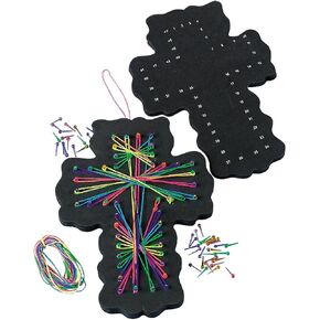 String Art Craft Kit Faith - Makes 12 - DIY Religous Crafts for Kids and Fun Home Activities (Kids Cross)