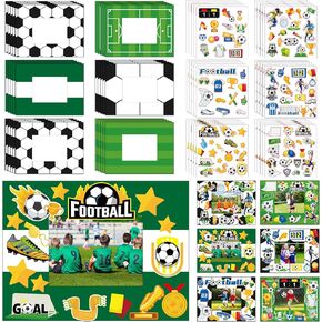 30 Sets Soccer Picture Frame Craft Kit Sport Themed Photo Frame DIY Paper Craft with Stickers for Classroom Fun Home Activities Athletes Coaches Teams Gifts