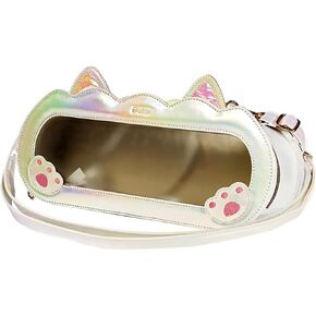 CALEMBOU Clear BJD Doll Display Case Bag, 13.7 Inches OB11 Doll Mini Figures, Portable 1/6 Doll Storage Case Hanging Bag