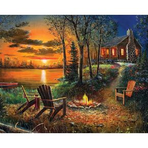 Springbok's 1000 Piece Jigsaw Puzzle Summer Sunset - Made in USA