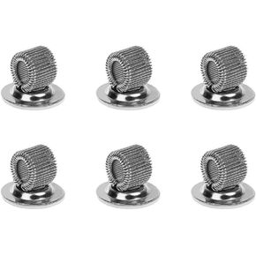 Tvoip 6Pcs Stainless Steel Pen Pencil Holder, Strong Adhesive Clips with Adjustable Spring Loop, Fit Any Size Pens, Use in Home Office Car Kitchen