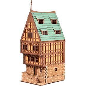 Amber Rowhouse DIY Wooden Building Kit for Adults, Suitable for Playing - Realistic