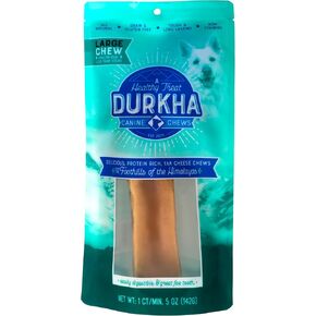 Yak Cheese Chews: Himalayan Yak Cheese Dog Chews- Natural, Healthy & Long Lasting Dog Treats - Grain, Gluten & Lactose-Free Rawhide Alternatives, For Dogs 55 lbs and Smaller, Single Large Stick