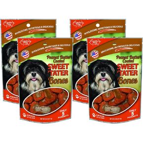 Carolina Prime PET 45311 Peanut Butter Treat Sweet Tater Treat للكلاب (حقيبة واحدة) ، مقاس واحد