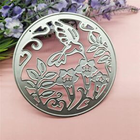 Hummingbird Flower Round Metal Die Cuts, Cutting Dies for Card Making Clearance, Embossing Dies for Scrapbooking, DIY Album Paper Cards Decoration