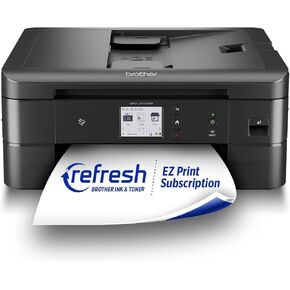 Brother MFC-J1170DW Wireless Color Inkjet All-in-One Printer with Mobile Device Printing, NFC, Cloud Printing & Scanning, Refresh Subscription and Amazon Dash Replenishment Ready (Renewed Premium)