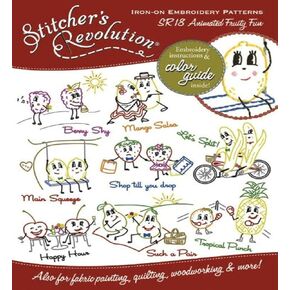 Stitcher's Revolution Iron-On Transfers-Animated Fruity Fun