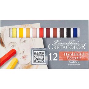 Cretacolor Carre Hard Pastel Set, 1 Count (Pack of 1), Portrait Colors