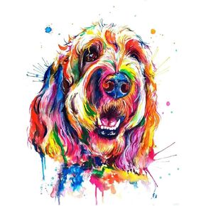 DIY 5D Diamond Painting by Number Kits Animal Golden Doodle Dog Crystal Rhinestone Diamond Embroidery Paintings Pictures Arts Craft for Home Wall Decor 12X16 Inch