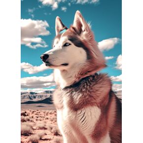 Generic Siberian Husky Dog 5D Diamond Art Painting for Adults Full Drill Round Diamond Paint by Number Kits for Beginners Gems Cross Stitch for Wall Decor 11.8x15.8inch(3)