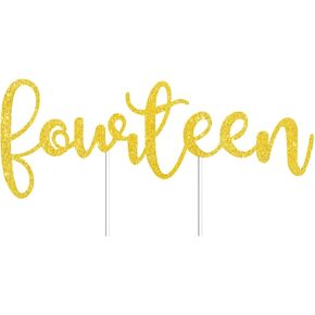 Seventy-six Cake Toppers Gold Glitter, Happy 76th Birthday Cake Decorations Cheers to 76 Years Pick Party Decor, Seventy-sixth Year Old Theme Birthday Anniversary Party Supplies