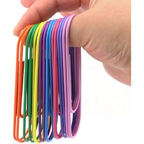 40-Pack 4 Inches Mega Large Paper Clips - 8 Colors Per Color 5pcs 100mm Cute Paper Needle Multicolor Bookmark,Office Supply Accessories (8 Colors/40pcs)