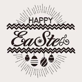 Large Letter Happy Easter Stencils for Painting on Wood, Canvas, Walls, Fabrics, Easter Egg Stencils for Wood Signs, DIY Spring Home Decor, Reusable Plastic Stencil（12" x 12"）