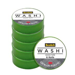 Scotch Expressions Washi Tape, .59 in x 393 in, Fun Dots, 6 Rolls (C314-P47)